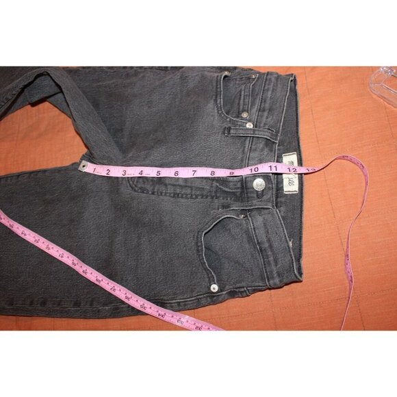 Madewell The Perfect Vintage STraoght Jeans Women Size 24 in black Ash - Picture 14 of 16